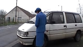 French brunette police officer