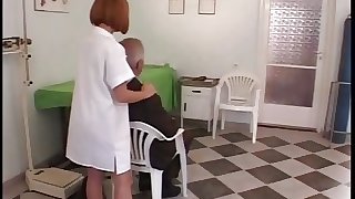 Older guy fucks young nurse